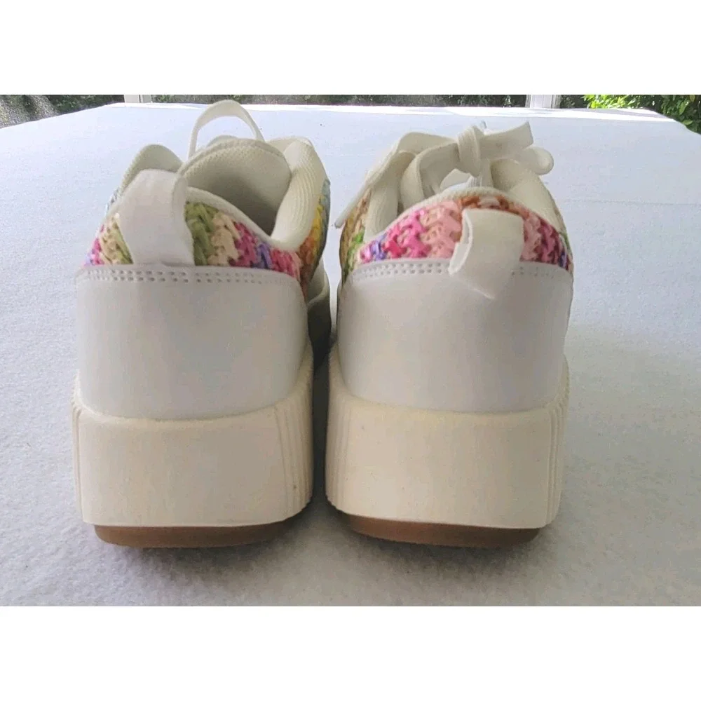 La Sheelah Women Timeless Knit Rainbow Chunky Platform 2